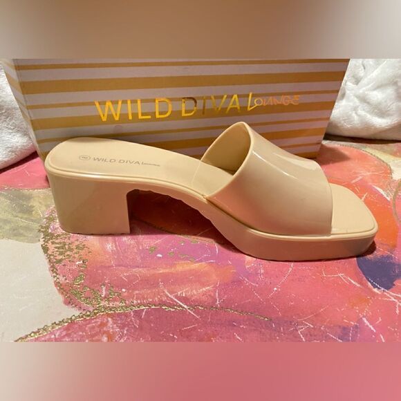 🛍️Women’s wild diva Karis jelly Block Heels Mull sandal size:8💥 - Picture 3 of 10
